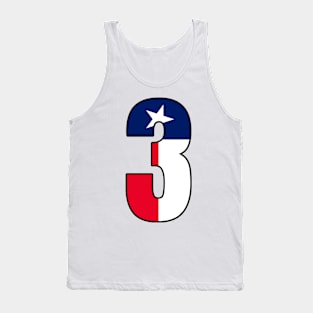 Number 3 Texas Flag Tank Top